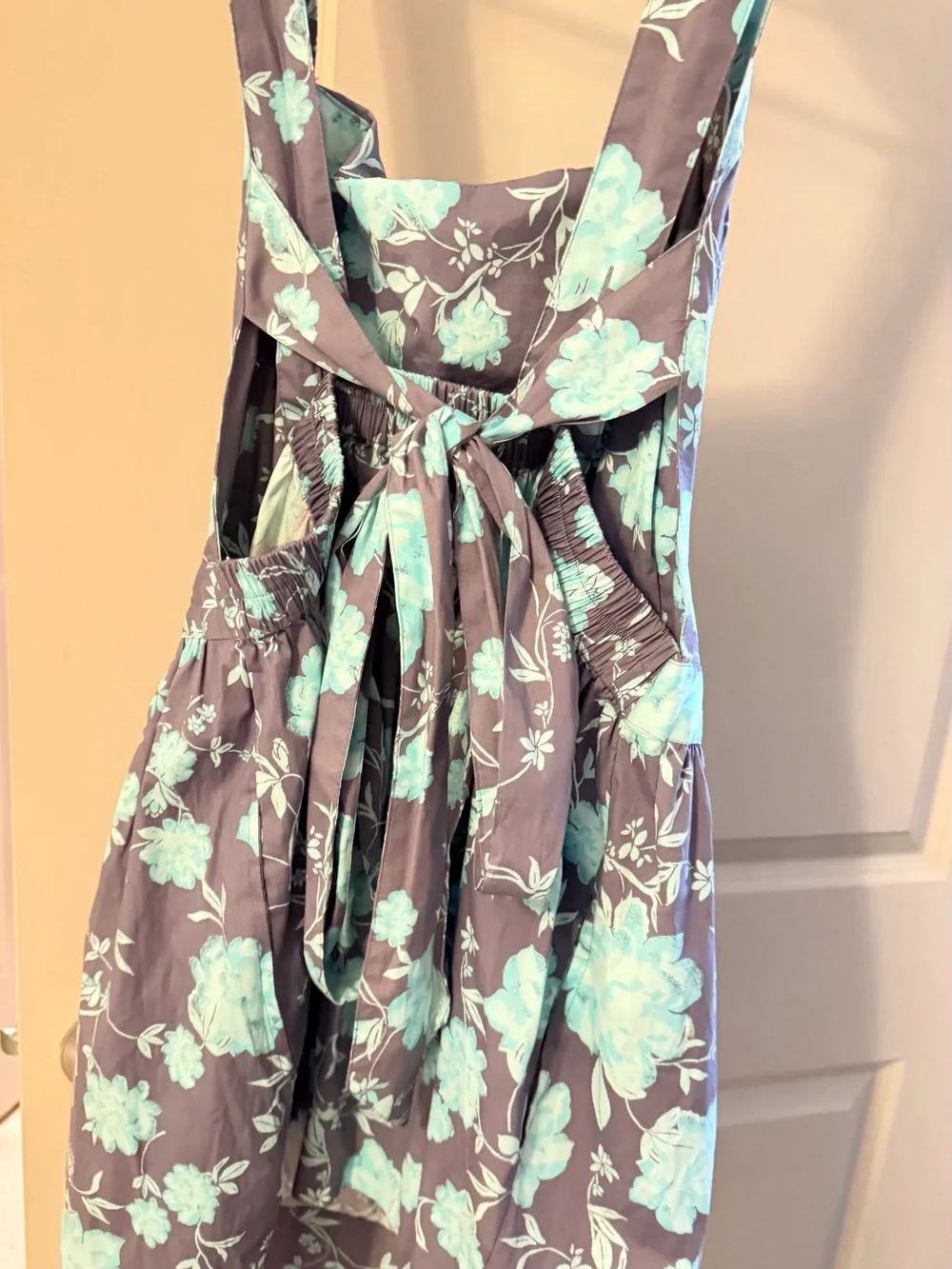 Free People Floral  Dress in Teal and Slate - Picture 2 of 5